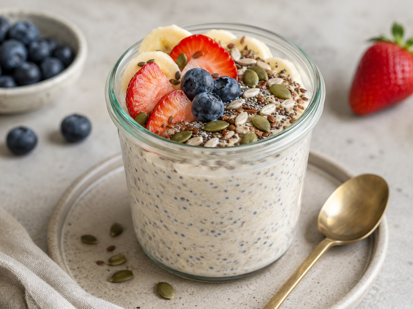 Overnight Oats with Seeds