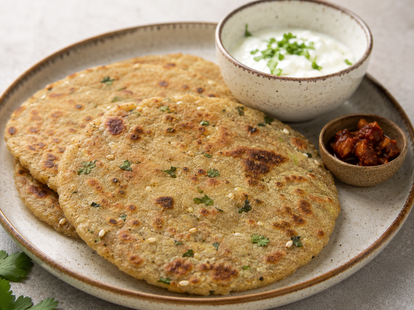 Rajgira Paratha (Amaranth Flatbread)