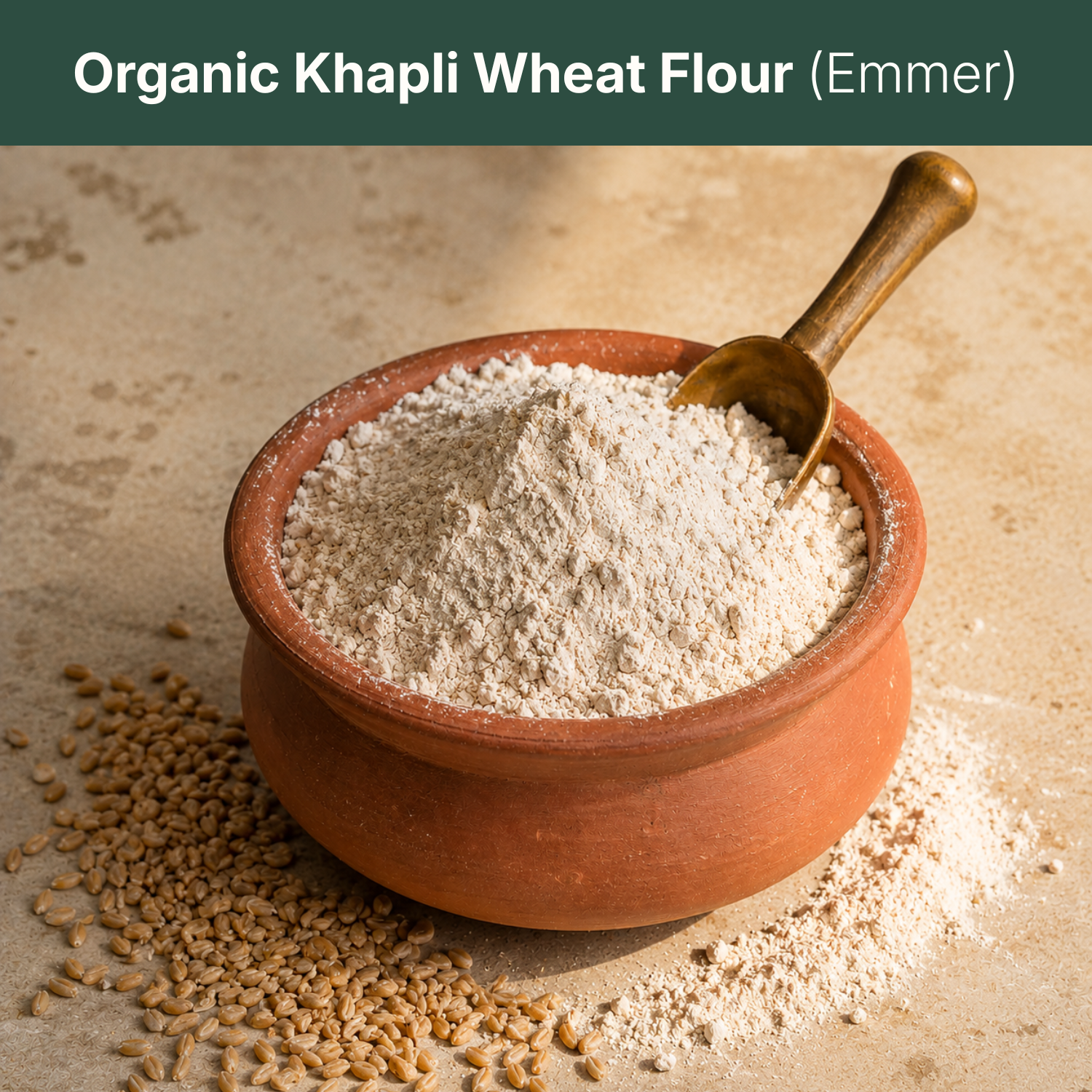 Organic Khapli Wheat Flour (Emmer)